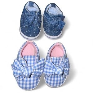 Charming Blue and white Baby Walker Shoes size 0-3 monts